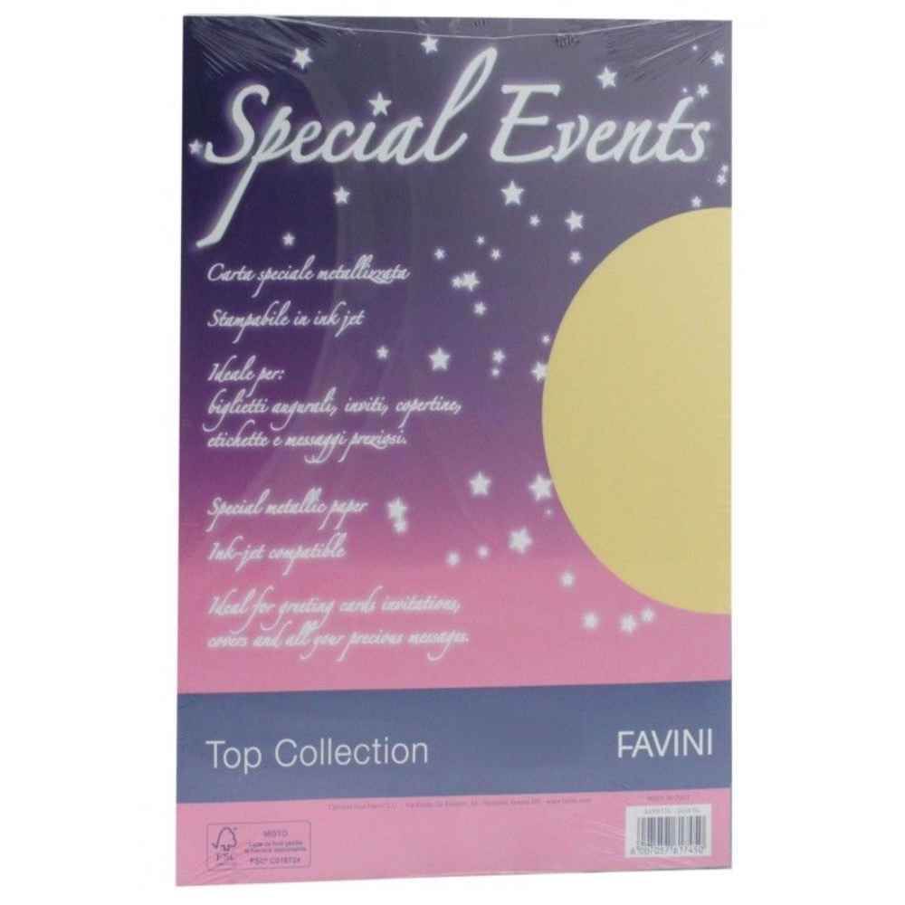 Carton metalizat auriu 250g/mp a4 10 coli/set special events favini