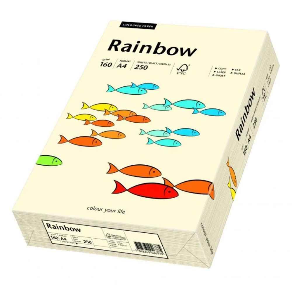 hartie copiator a4 80g/mp 500 coli/top Carton a4 crem pastel, 160g, 250 coli/top, rainbow