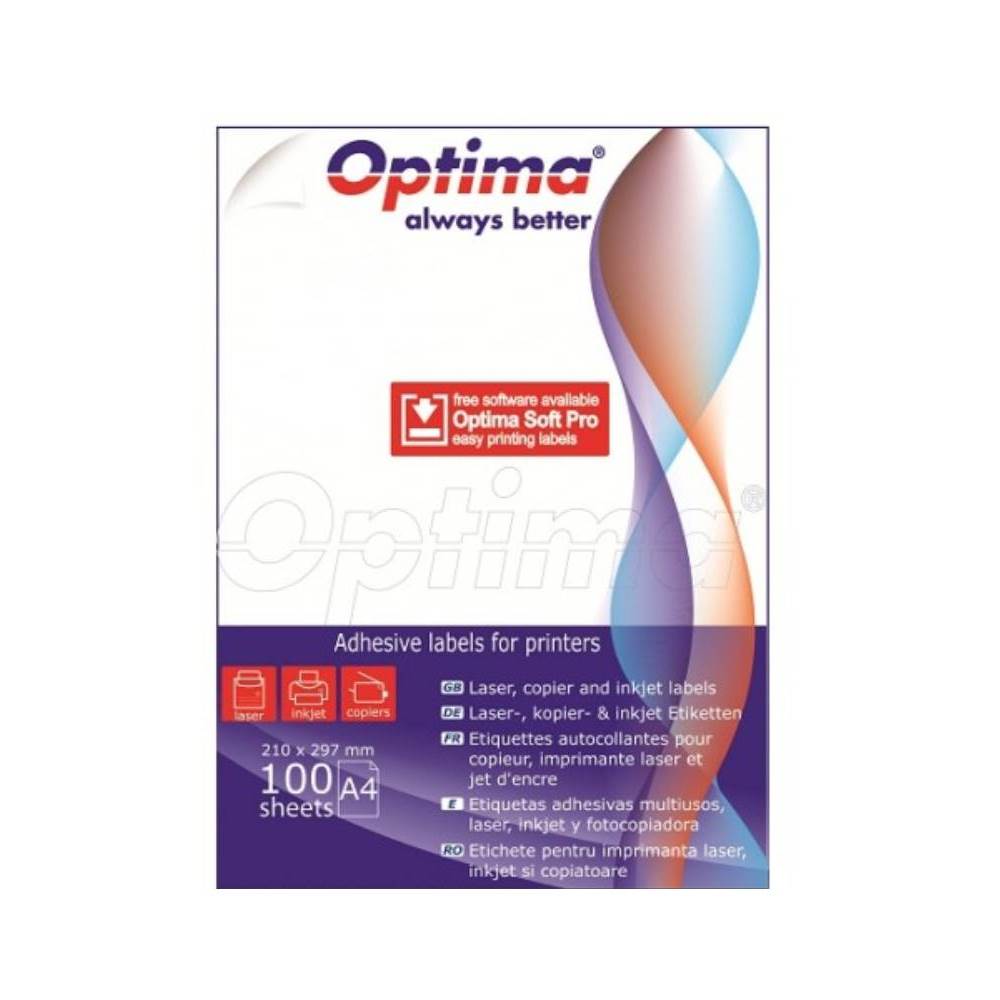 plăci de pardoseală autoadezive Etichete autoadezive albe 12/a4 100coli/top optima