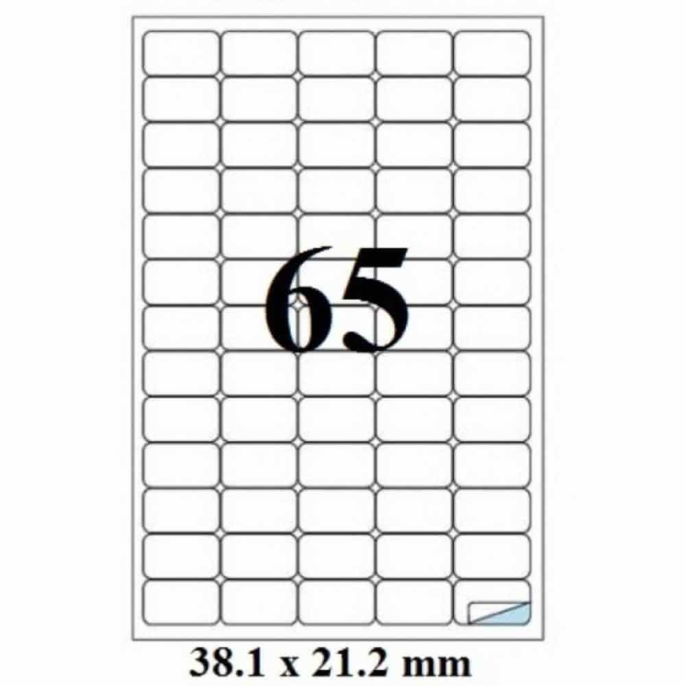 anvelope 650/65/38 Etichete 65/a4 38x21,2 mm 6500 etichete, 100 coli/top optima