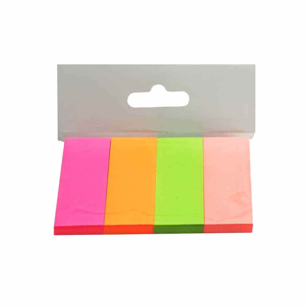 Indecsi autoadezivi din hartie si plastic - Index adeziv plastic 20x50mm, 4 culori / set, depozituldns.ro