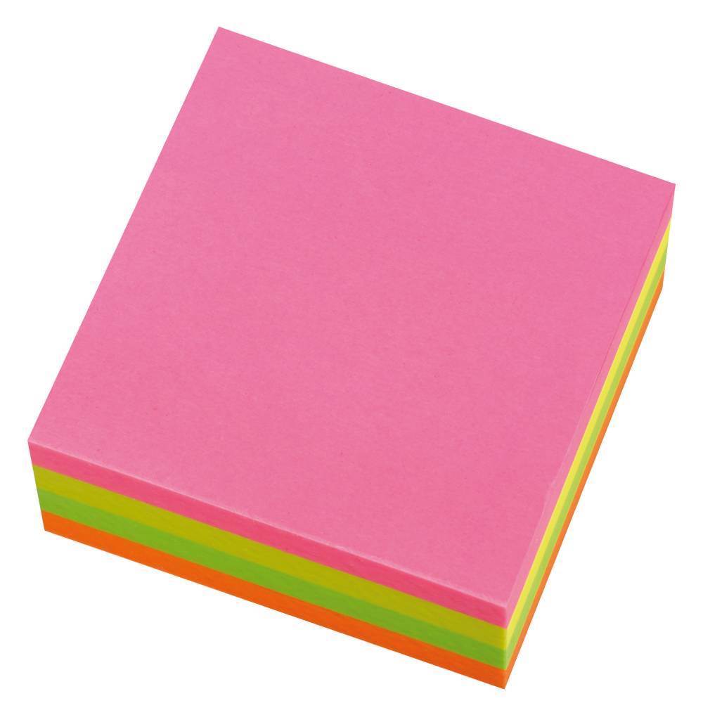 preț metru cub beton Cub notite adezive sky 76x76mm, 4 cul intense, 400file, 168buc/bax