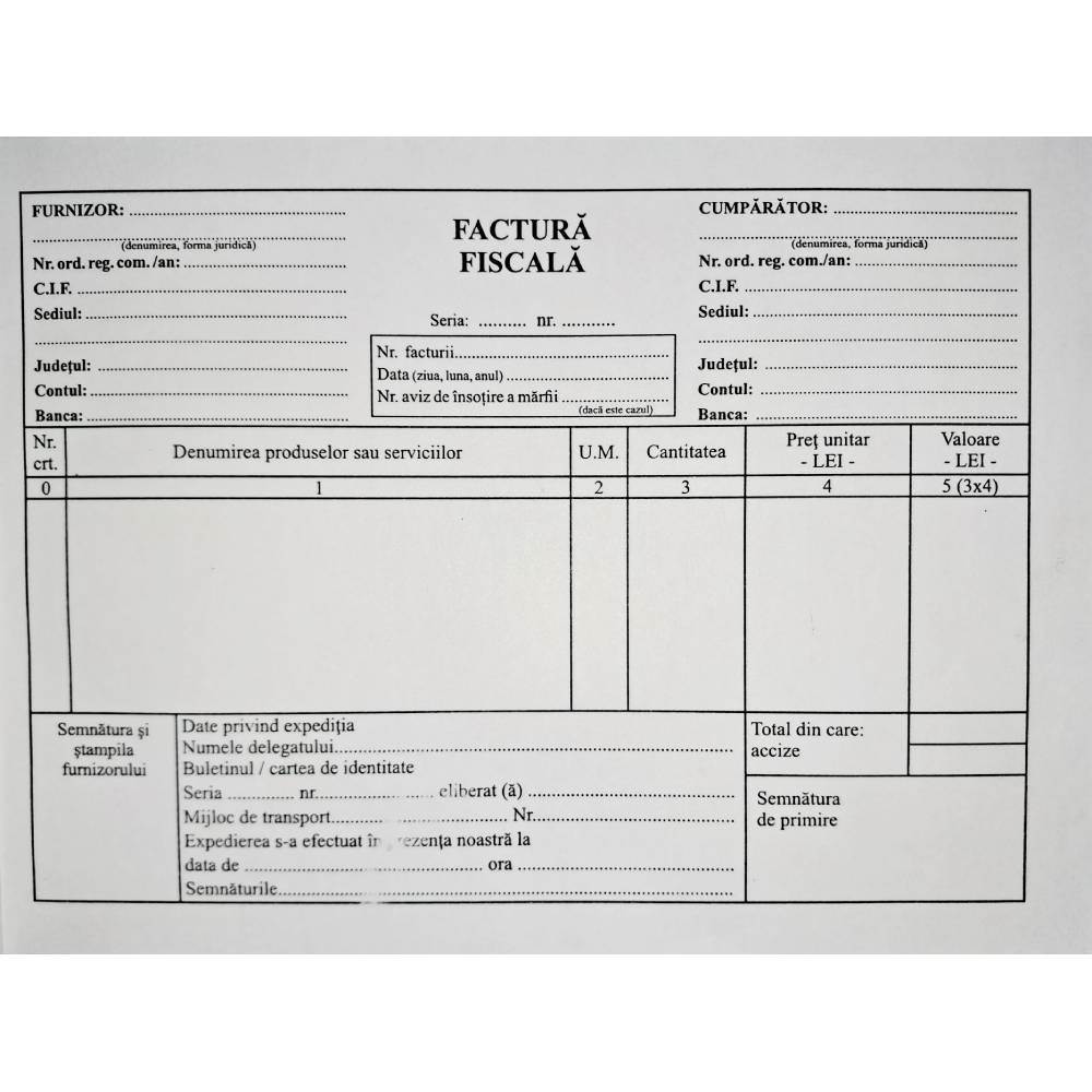 Facturier a5 fara tva autocop 3ex 150file
