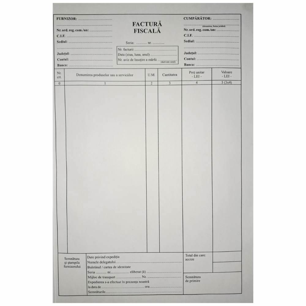 Facturier a4 fara tva autocop 3ex 100file