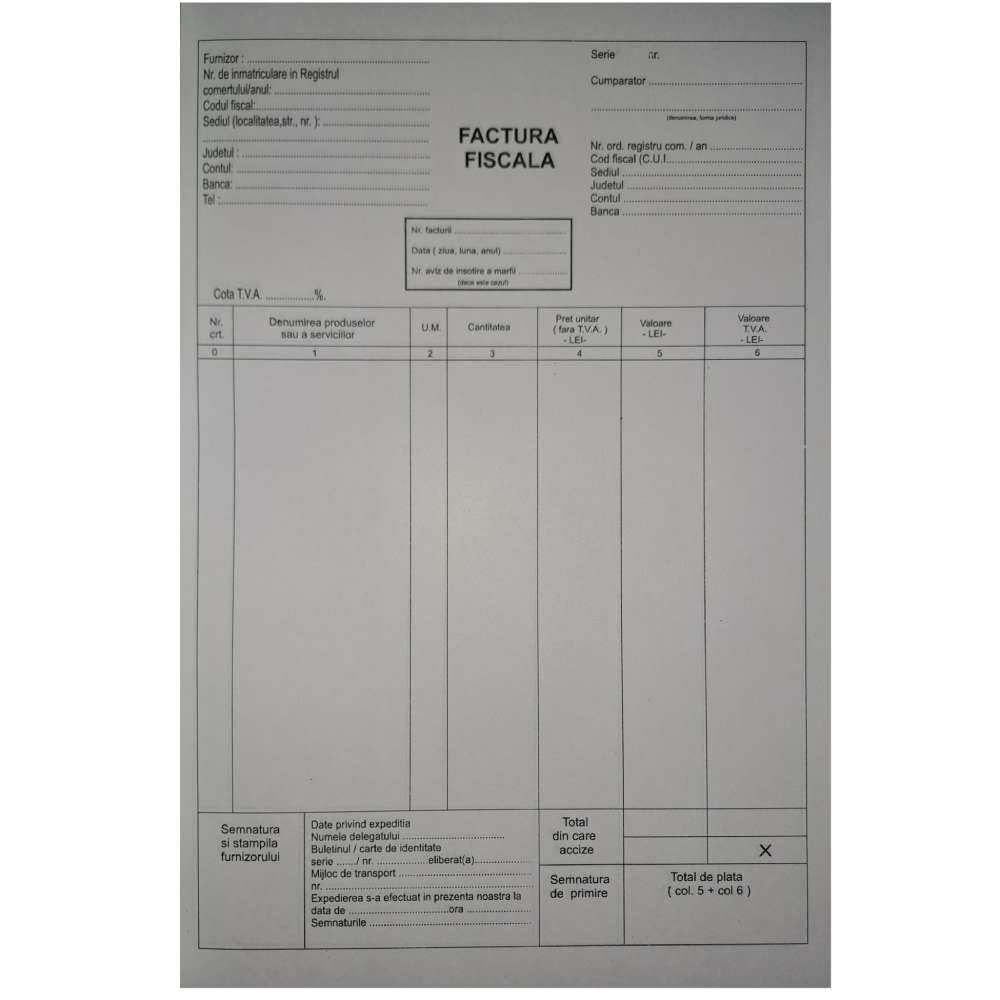 Business Forms & Receipts Facturier a4 cu tva autocop 3ex 150file