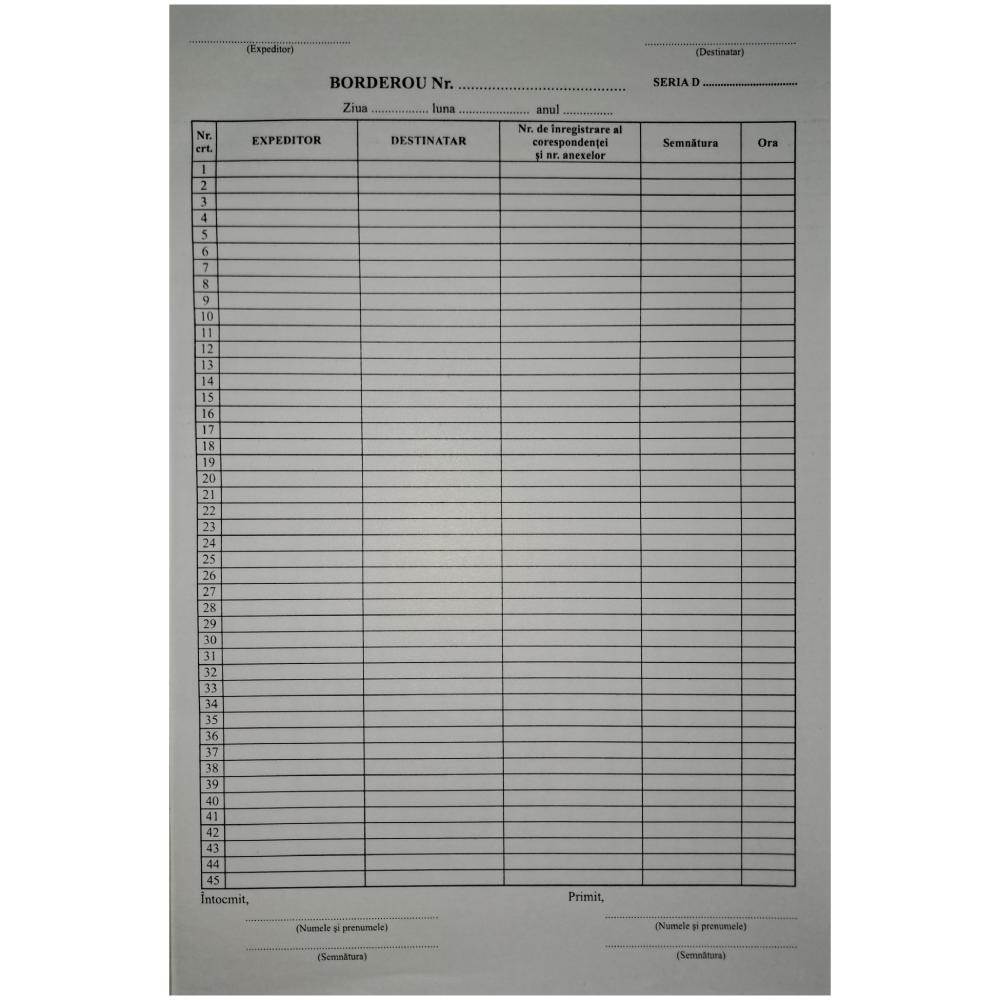 Borderou repartitie a4 f 100file