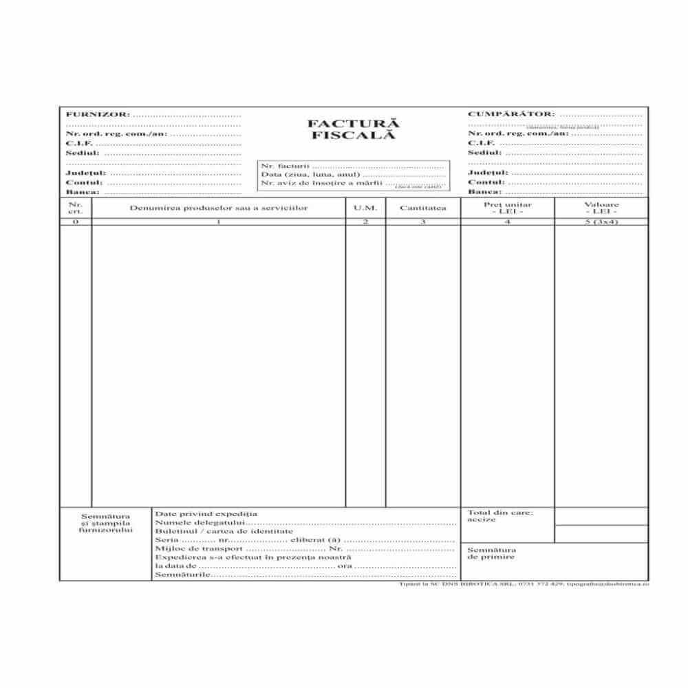 Business Forms & Receipts Facturier a5 fara tva autocop 3ex 100file