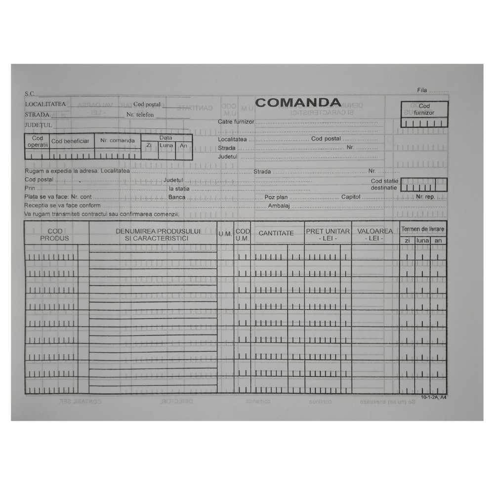 mobila bucătărie la comanda Formular comanda a4 100file fv