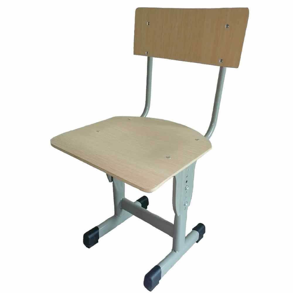 Banci, scaune, mese - Scaun scolar reglabil METAL-lemn 370x400xh460 mm UNIVERSAL 2 B4U, depozituldns.ro