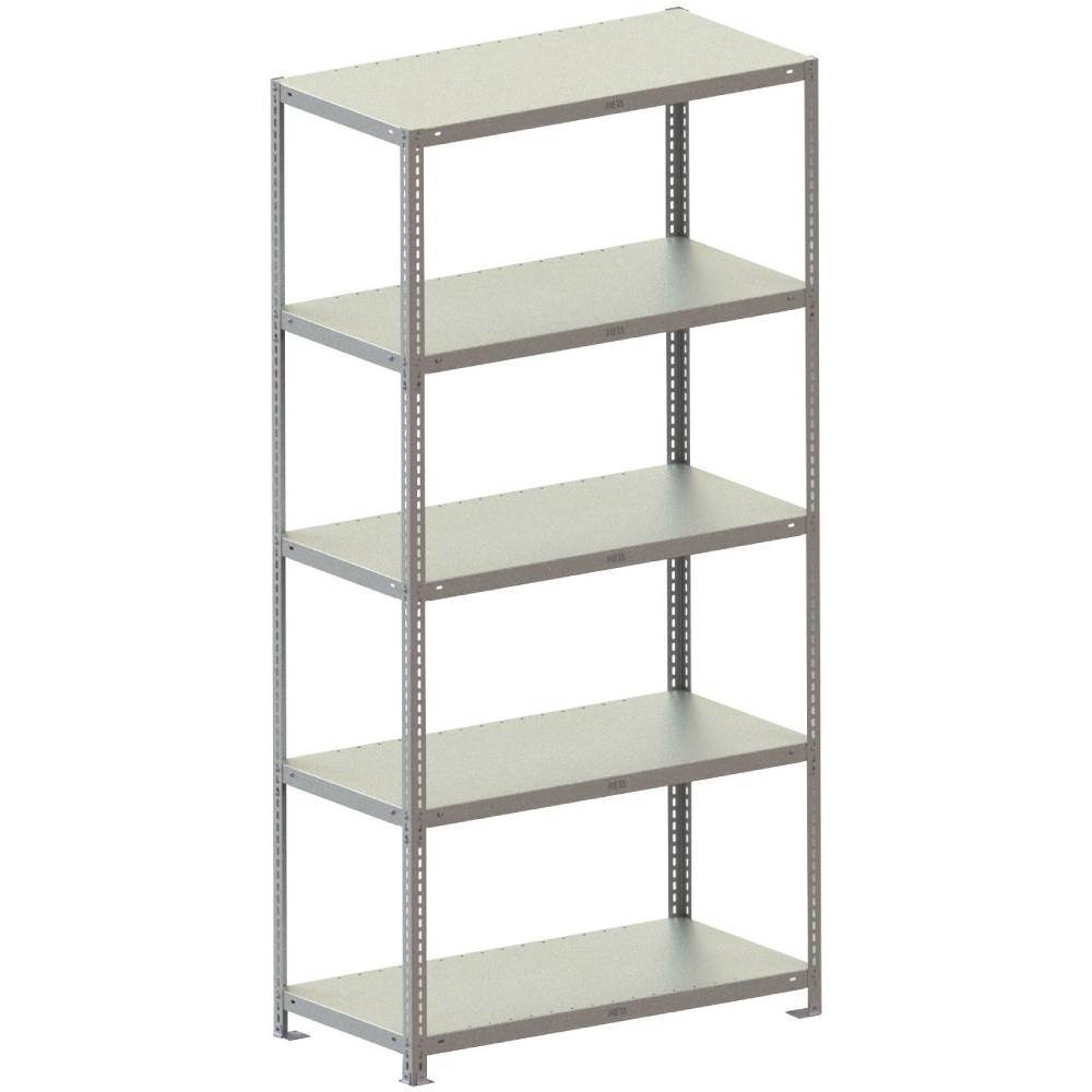 saltele 150/200 Raft metalic gri 5 polite metal 150 kg/polita 200x100x40 cm montaj cu surub