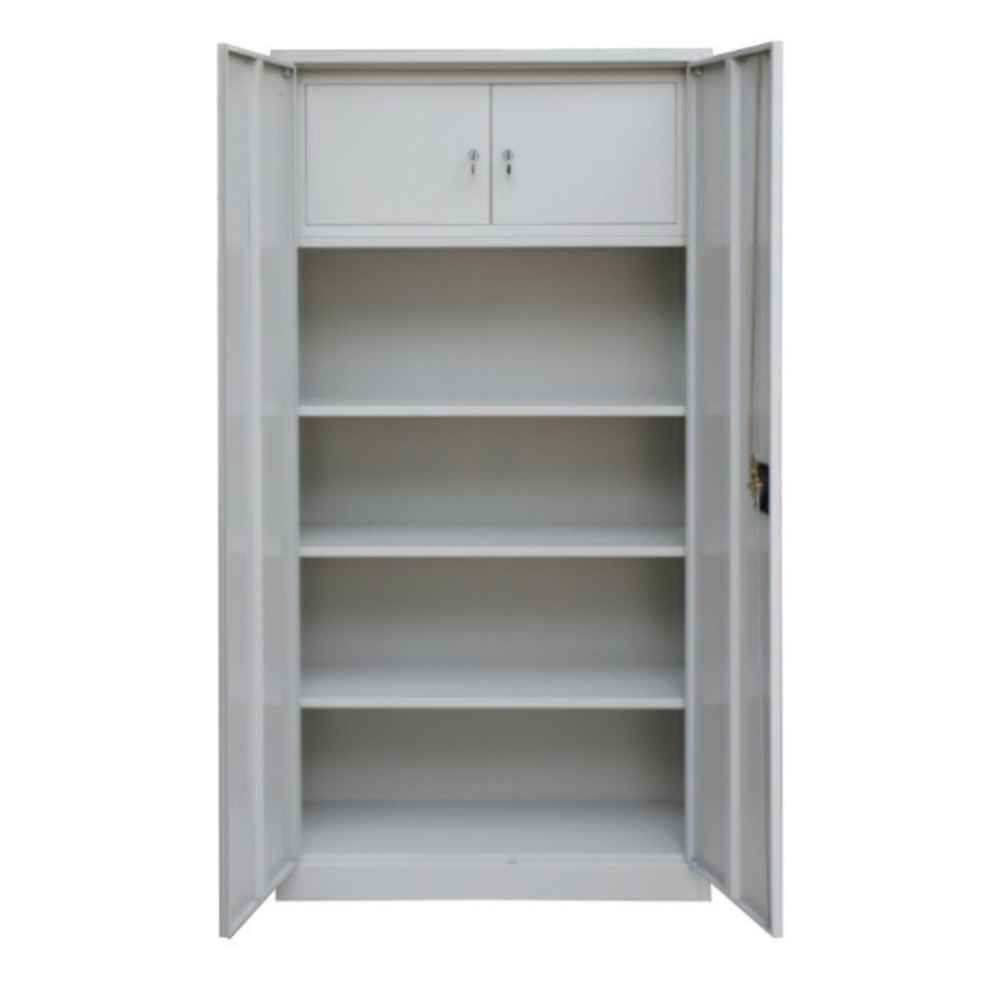 polite Fiset metalic, 2 usi, 3 polite si 2 casete, 40 kg/polita, 900x400x1800mm, gri, a180/6 b4u, montat