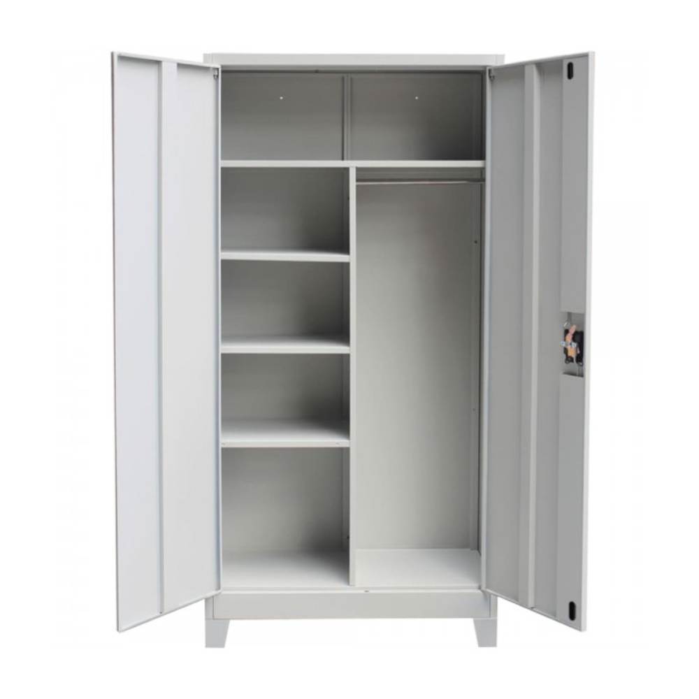 polite Vestiar fiset spatiu cu polite si spatiu pentru haine cu bara 920x500x1950 cu picioare montat