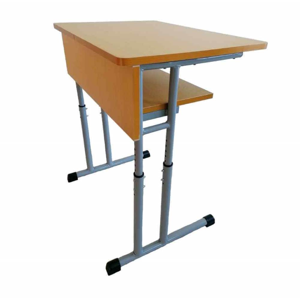 Banci, scaune, mese - Banca scolara individuala reglabila lemn 700x500xh810 mm RK B4U, depozituldns.ro