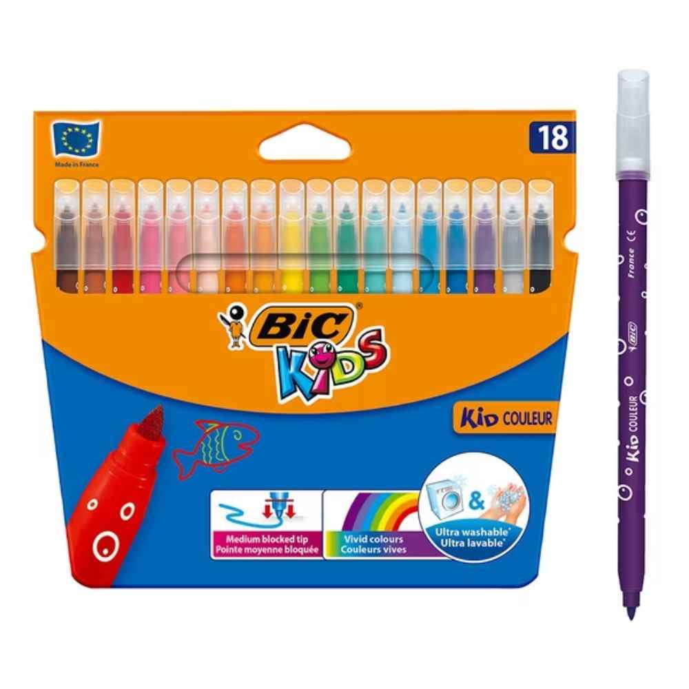 intrebari pentru adevar si provocare 18+ Markere pentru colorat ultra lavabile 18 culori/set p18 kid couleur bic