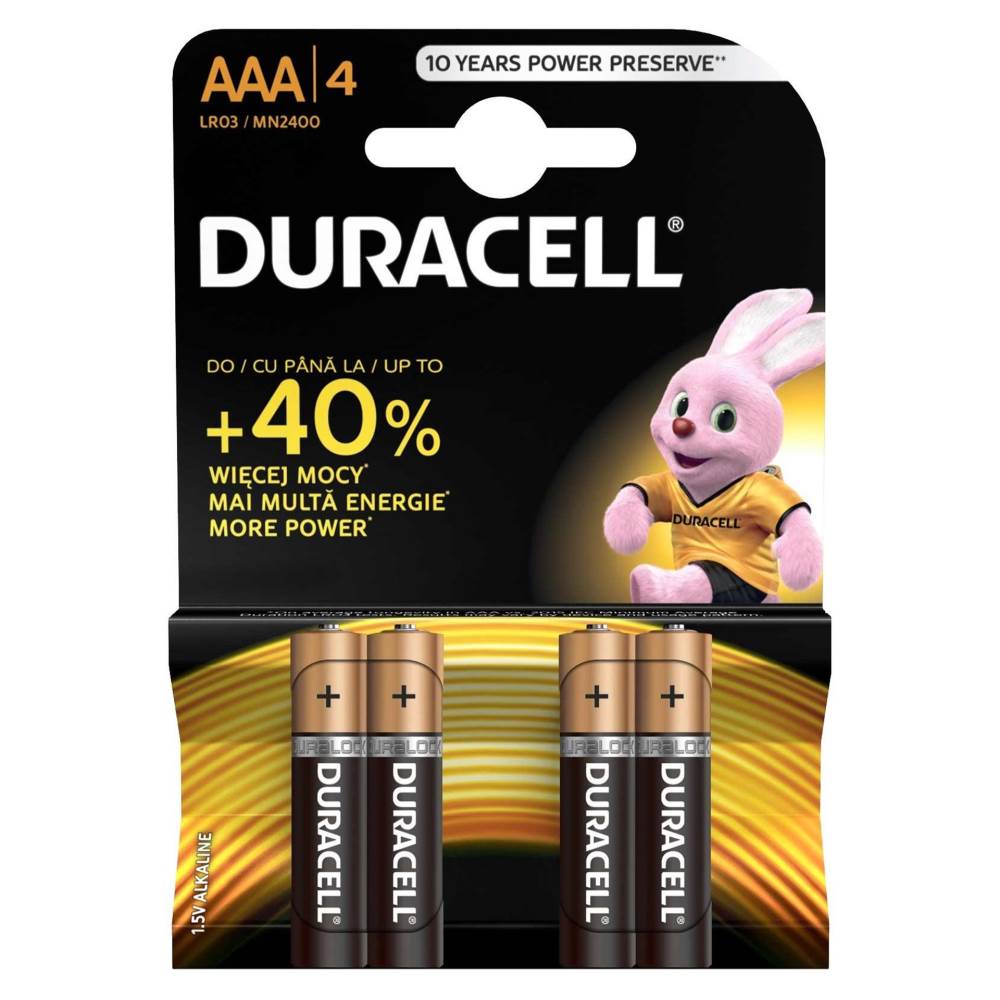 acumulatori aaa 1.5 v Baterie aaa r3 duracell simply 4 buc/set