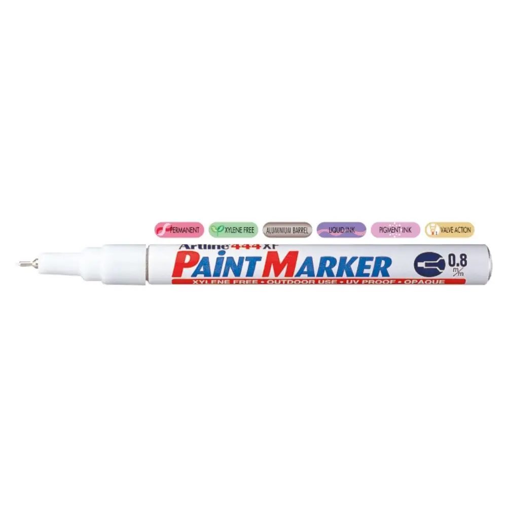Markers & Highlighters Marker cu vopsea varf rotund 0.8mm alb artline 444xf