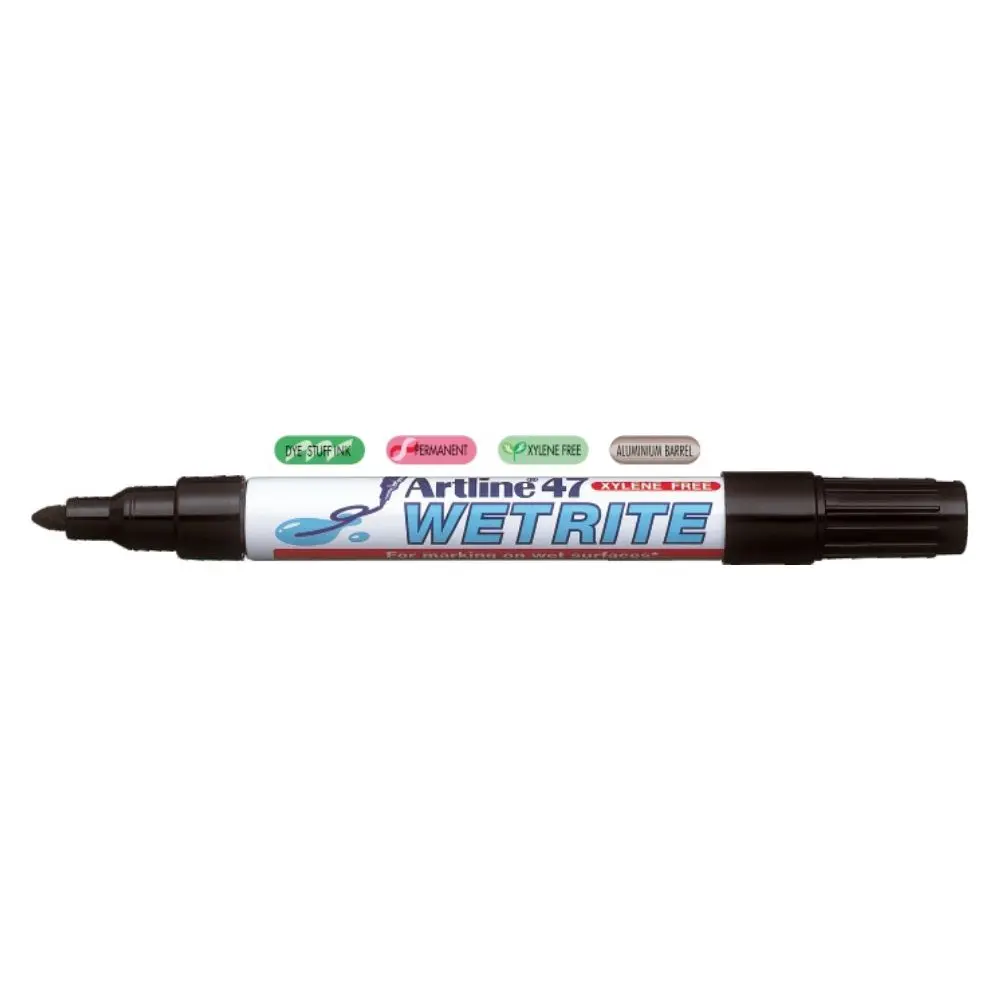 aplicație de masurat suprafete Marker pentru suprafete umede varf rotund 1.5mm negru artline 47 wetrite