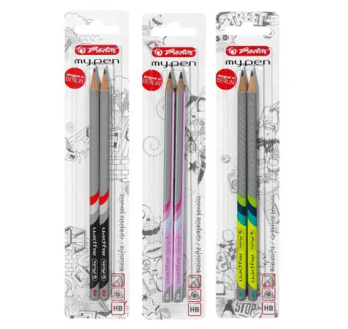 Pens & Pencils Creioane grafit 2 buc/set herlitz my.pen