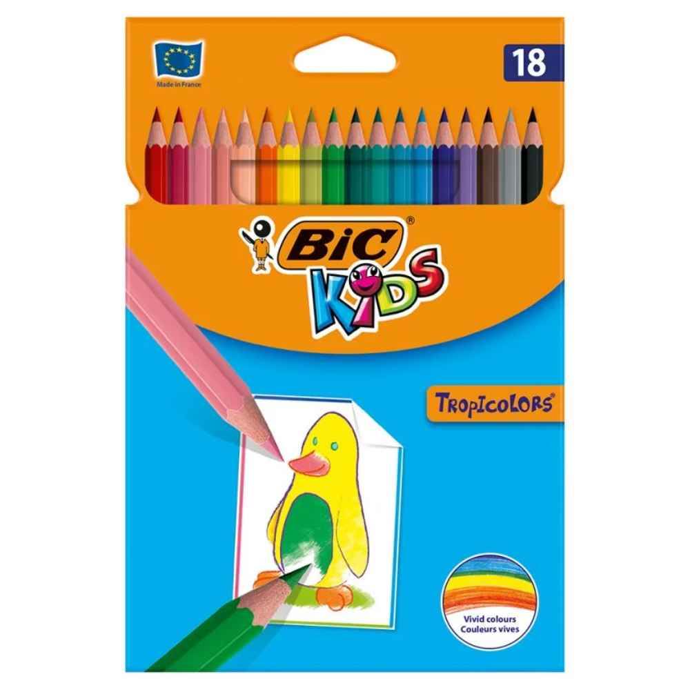 kids torch Creioane colorate 18 buc/set p18 tropicolors bic