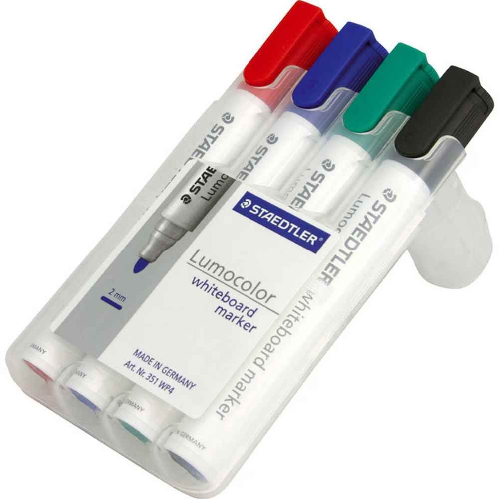 magic whiteboard Marker pentru tabla magnetica 8 varf rotund 4culori/set staedtler lumocolor