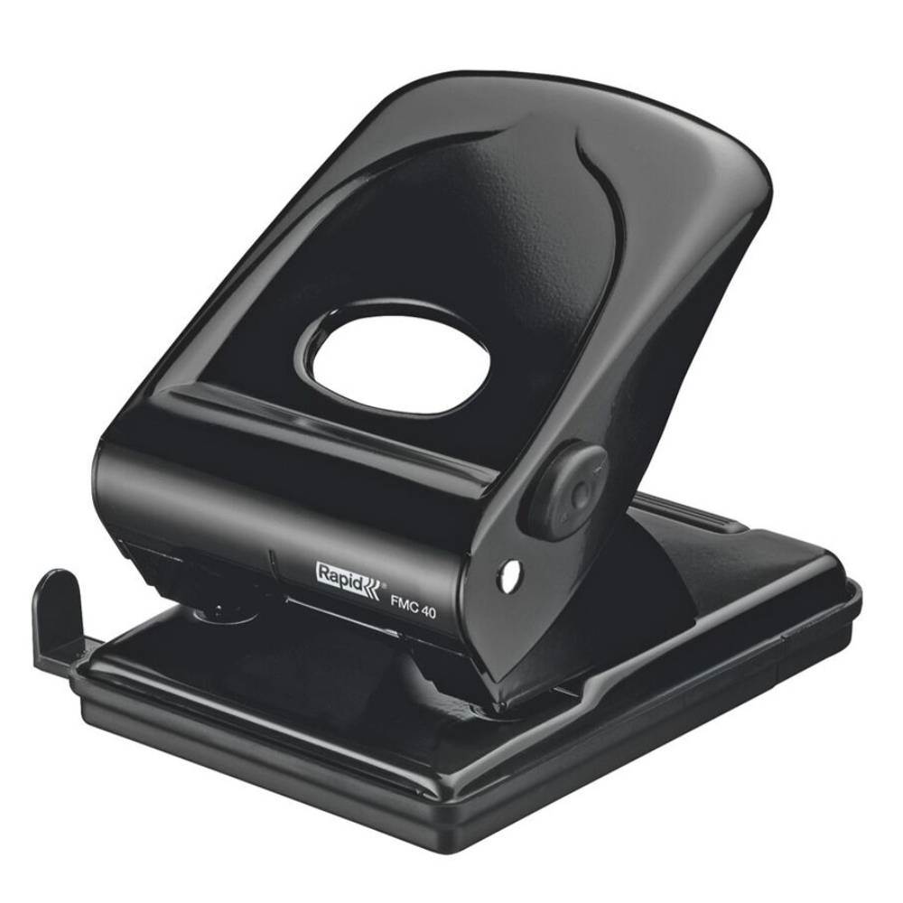 Perforator metalic capacitate de perforare 40 coli negru rapid fmc40