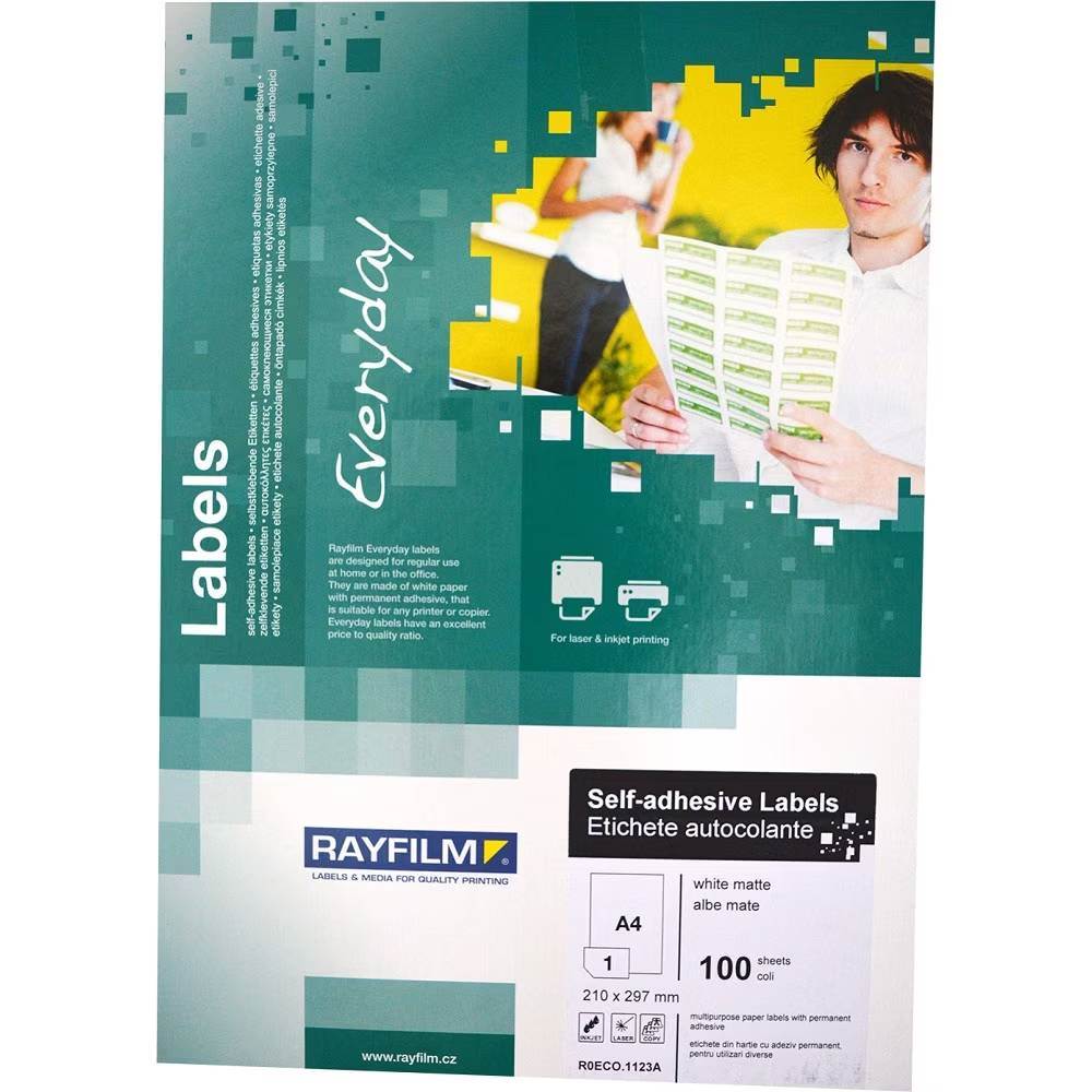 etichete 58x43 Etichete autoadezive albe 1/a4 100coli/top gama eco uz univ rayfilm