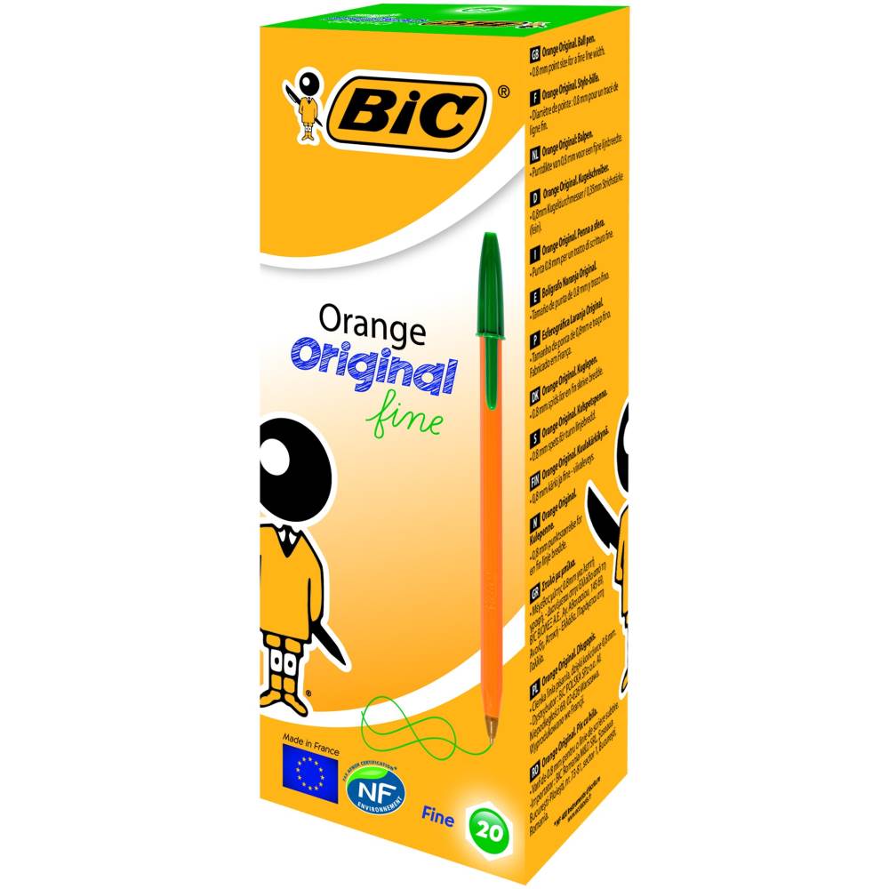 Pens & Pencils Pix unica folosinta verde cu corp opac bic orange