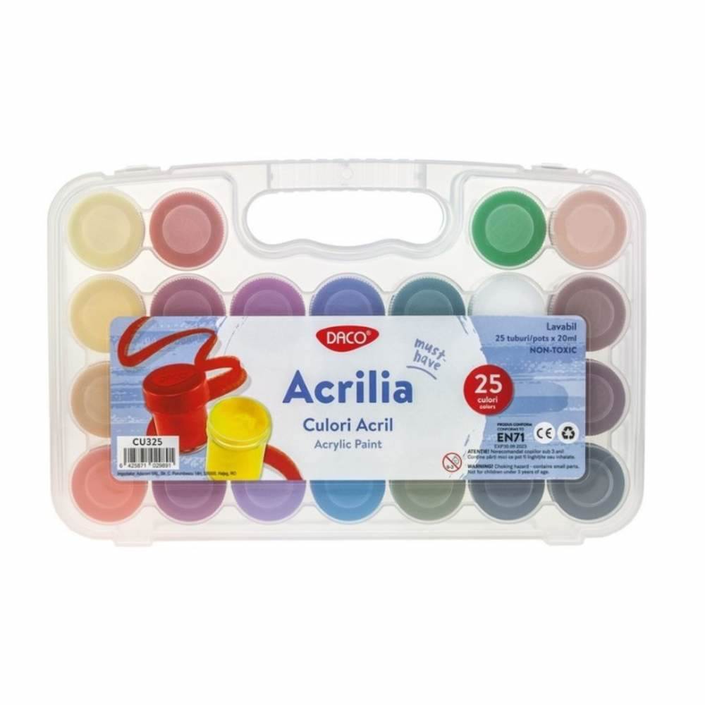 acyaby 3x50+25 Culori acrilice 25 culori 20ml acrilia daco