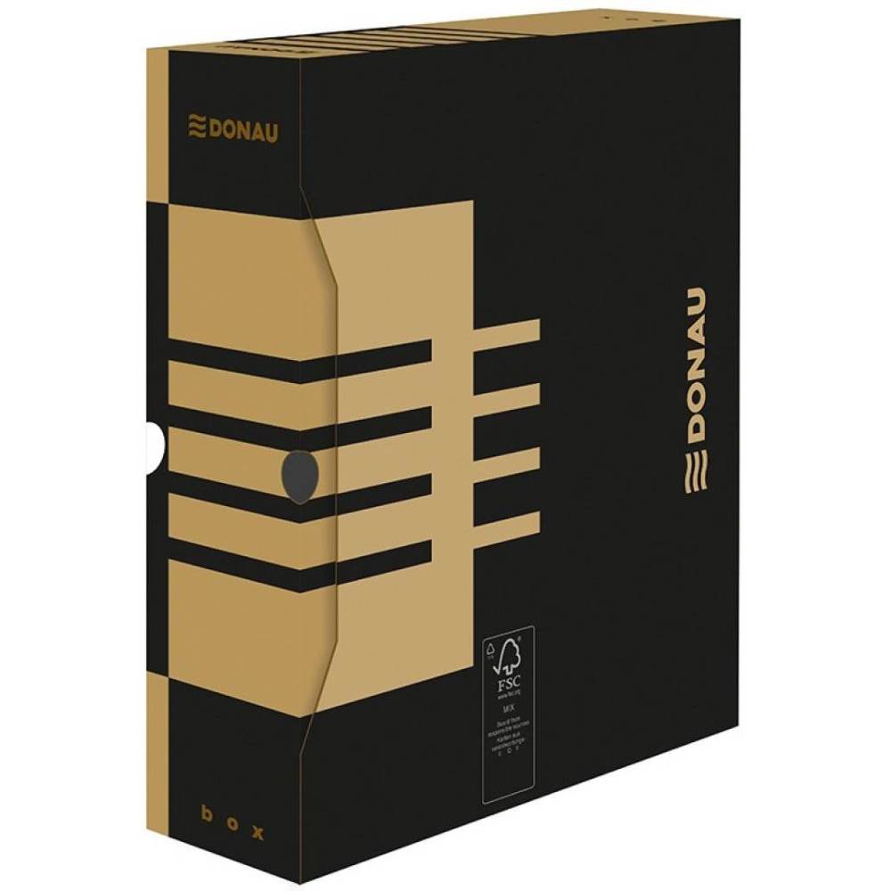 Cutie arhivare, carton, cotor 10 cm, 340 x 100 x 297 mm, maro, donau