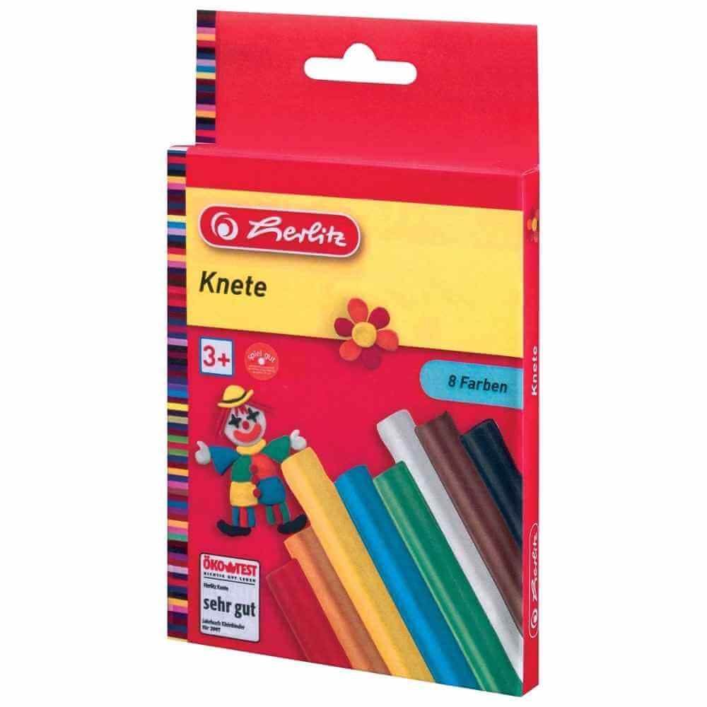 Plastilina scolara pentru modelaj 8 culori/set herlitz