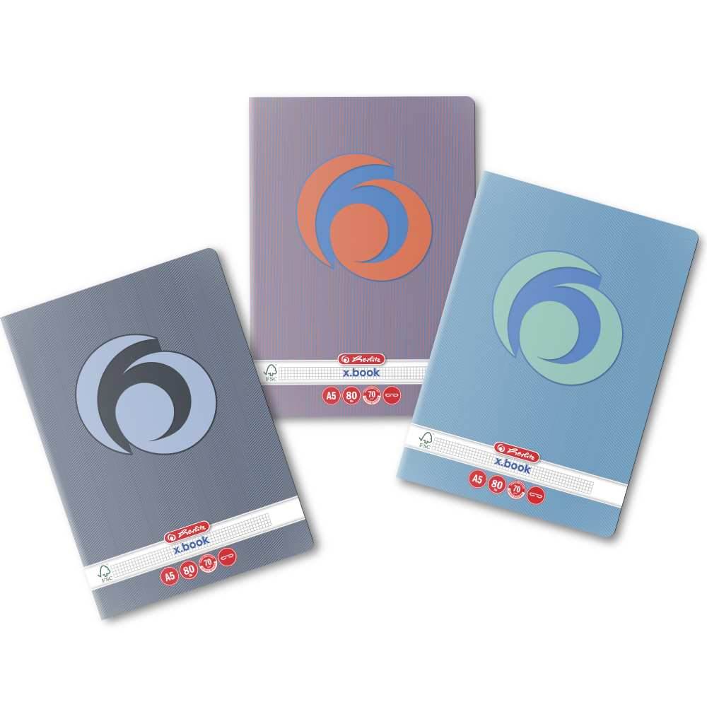 Caiet a5 80 file coperti carton lucios matematica capsat herlitz