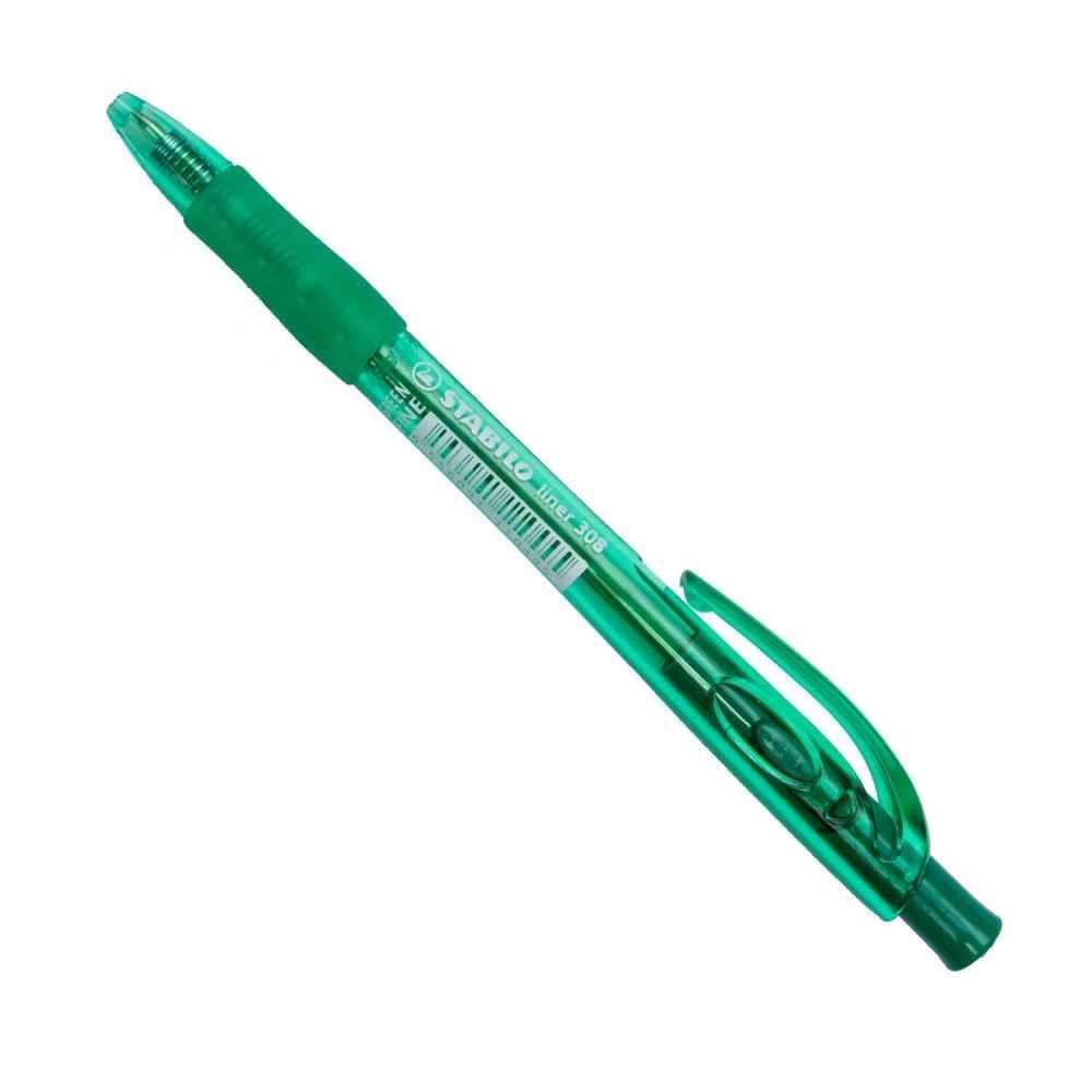 Pens & Pencils Pix cu mecanism stabilo liner 308, vf.0.38mm, verde