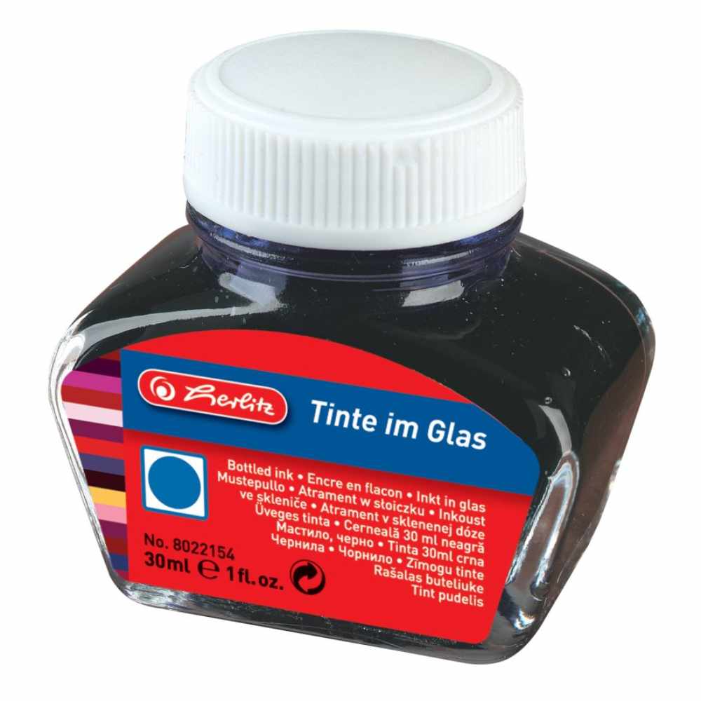 Cerneala albastra pentru stilou 30ml calimara herlitz