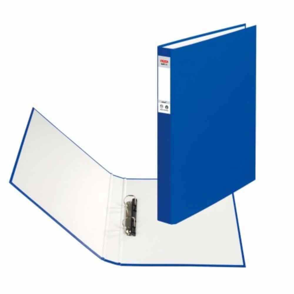 eticheta Caiet mecanic a4 plastifiat 2 inele 25mm cu eticheta albastru herlitz
