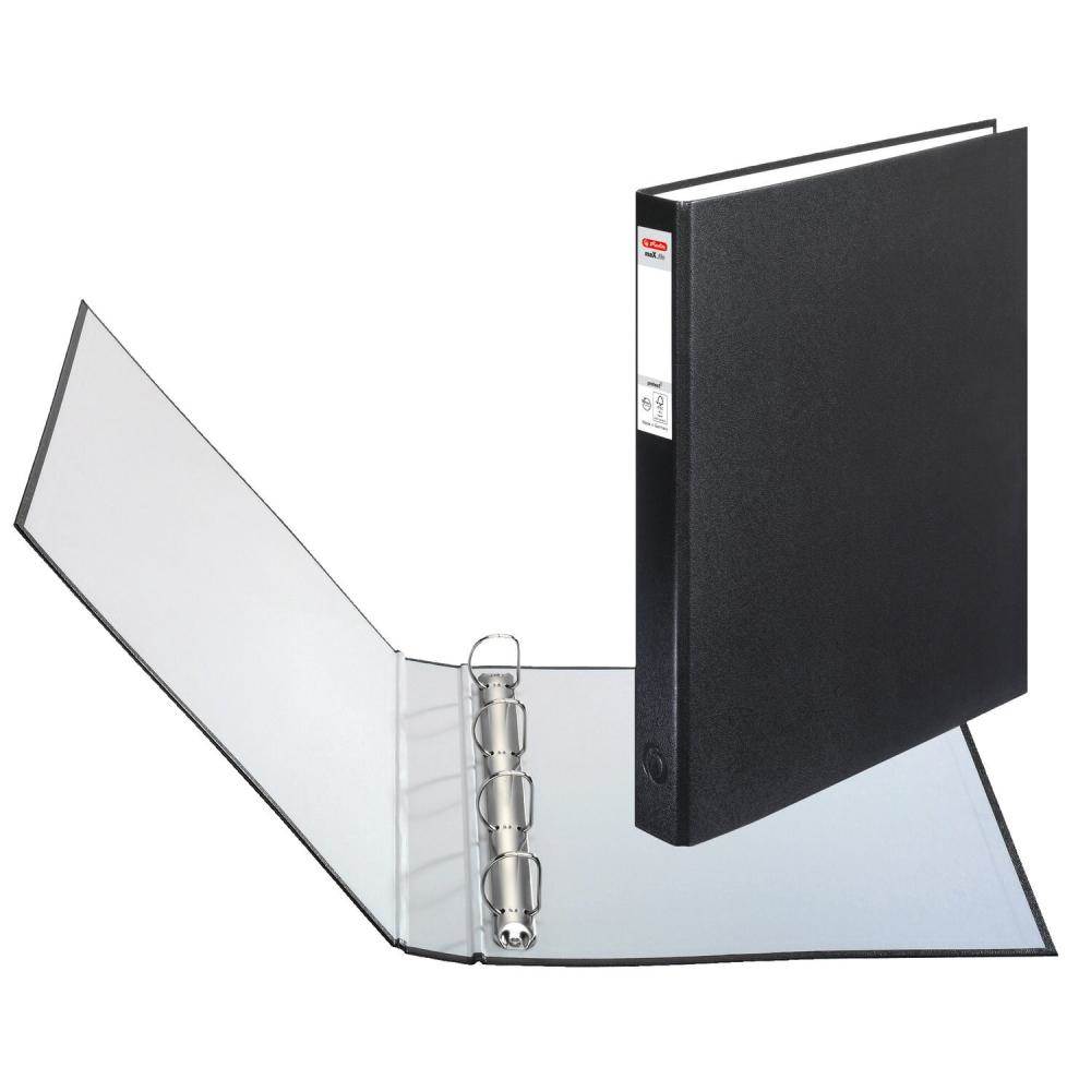 eticheta Caiet mecanic a4 plastifiat 2 inele 25mm cu eticheta negru herlitz