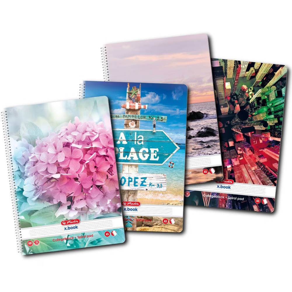 vertical file holders Caiet a5 100 file cu spira coperti carton lucios dictando herlitz