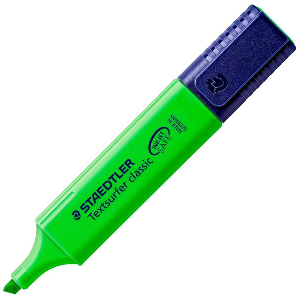 Office Instruments Textmarker corp dreptunghiular varf tesit 5mm verde staedtler