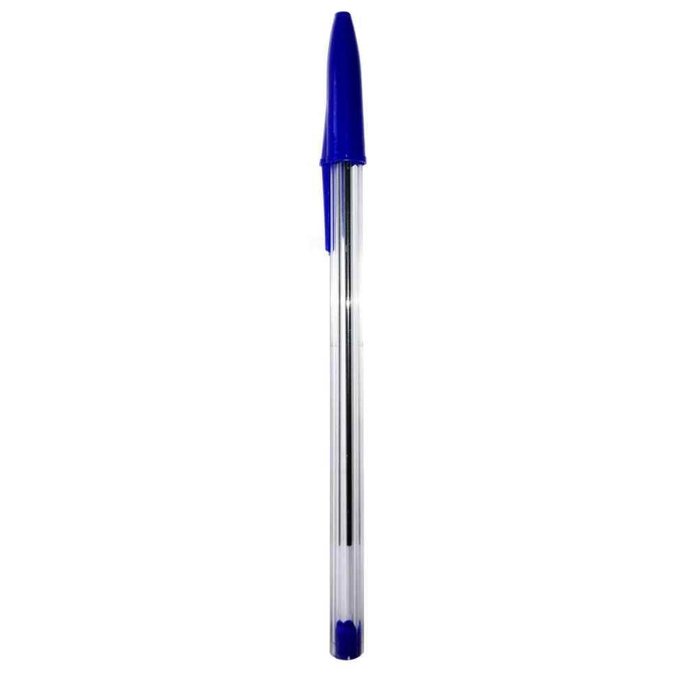 Pens & Pencils Pix unica folosinta cu capac corp pvc transparent 0.7 mm albastru a plus ka1120