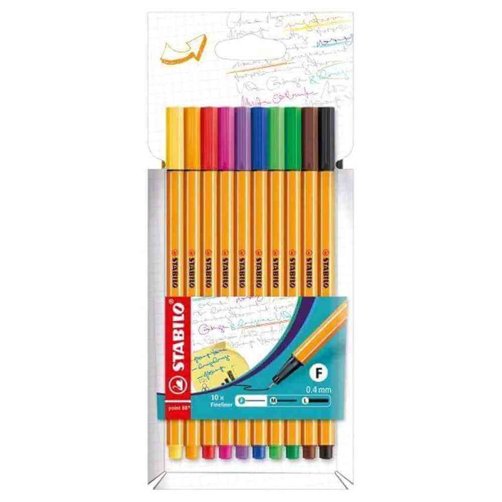 Pens & Pencils Liner stabilo point 88, vf. 0.4mm, set 10buc
