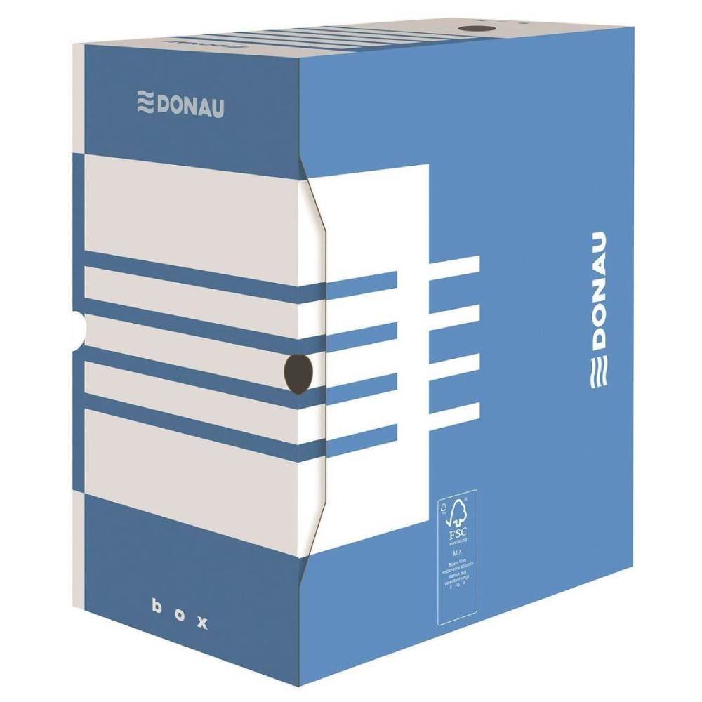 biblioraft Cutie arhivare, carton, cotor 15.5 cm, 340x155x300 mm, albastru, donau
