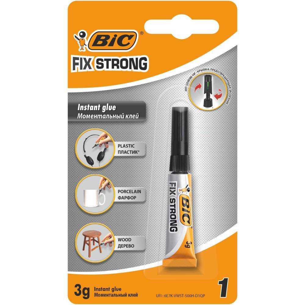 Hardware Glue & Adhesives Lipici 3gr fix strong hanging bic