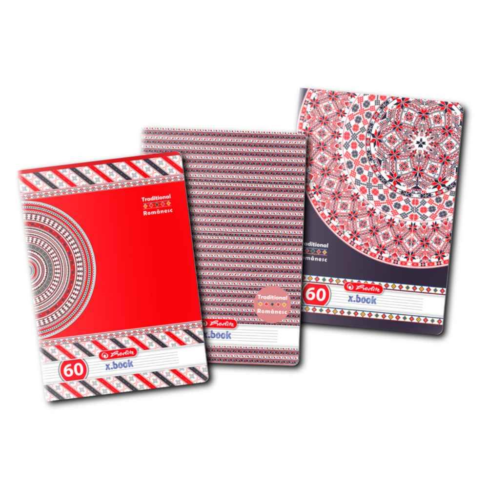 navigator a4 Caiet studentesc cu coperti din carton lucios a4 60 file dictando capsat herlitz