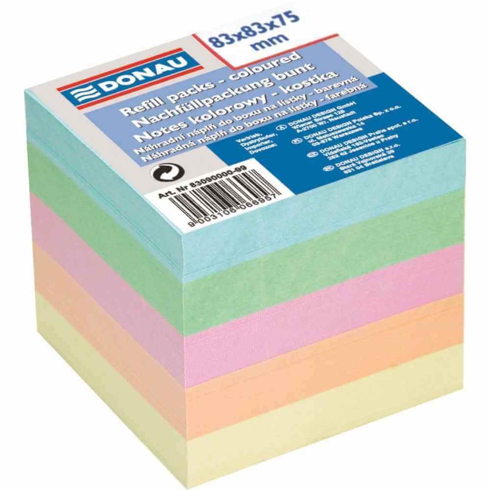 preț metru cub beton Cub notite din hartie culori pastel asortate 8.3x8.3cm donau