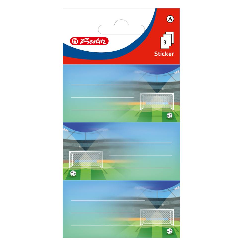 etichete carton Etichete scolare set 3x3 coli stadion herlitz