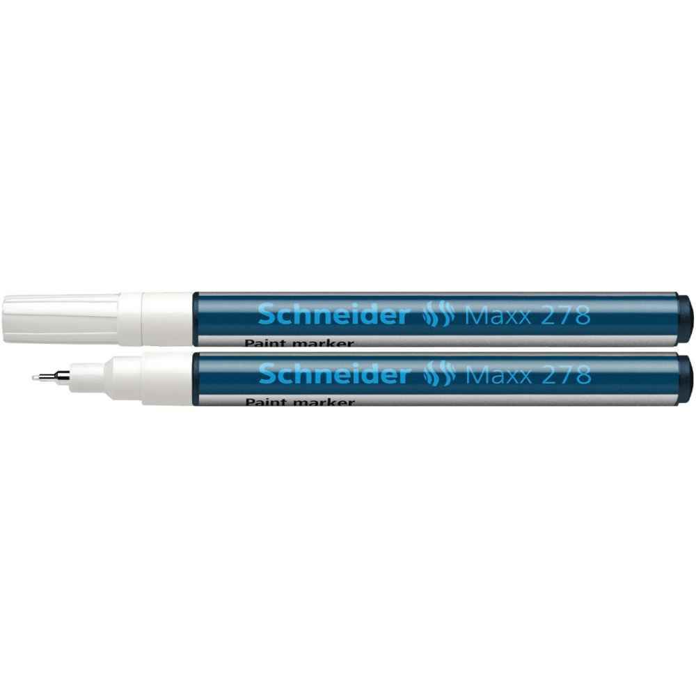 marker alb pentru metal Marker cu vopsea schneider maxx 278 varf rotund 0.8mm alb
