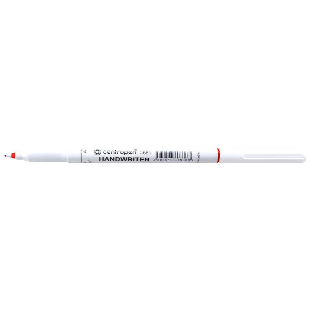 apa plata 0.5 ieftina Liner centropen 2551, 0.5 mm, rosu, corp alb, 20buc/cut