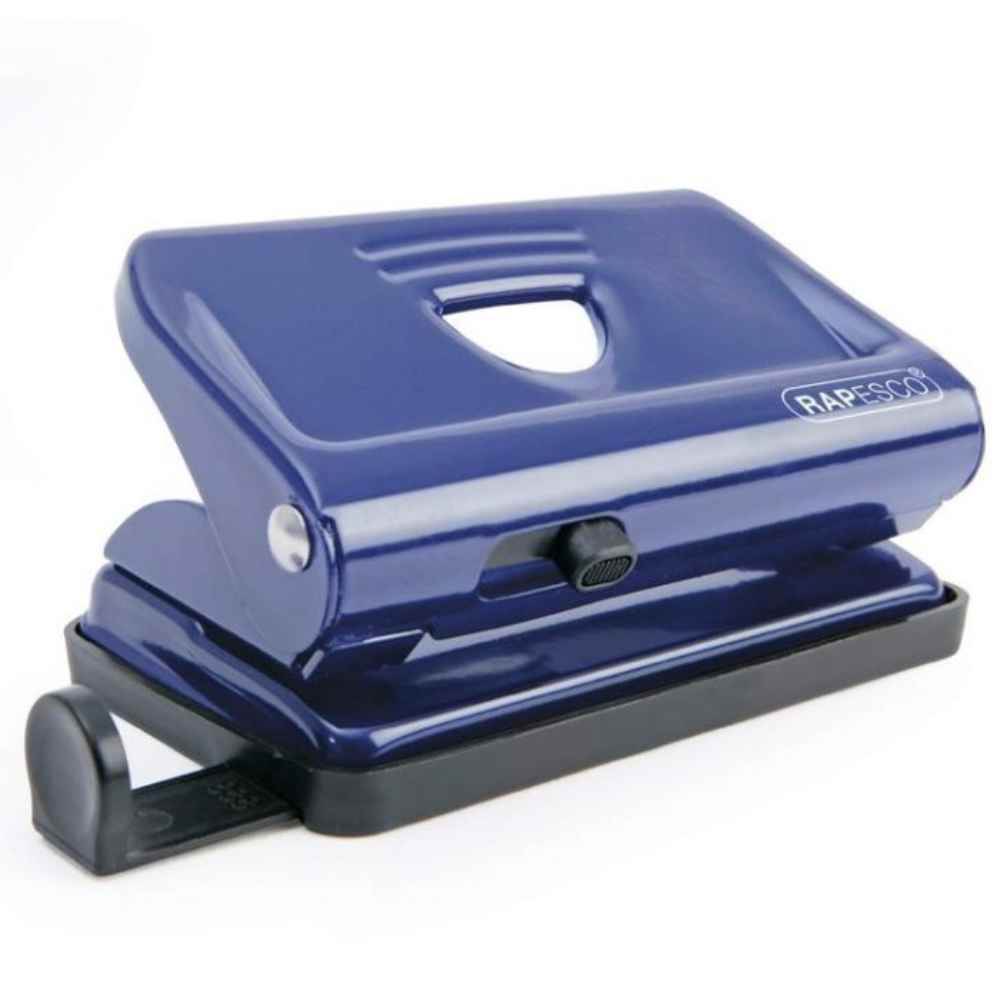 Perforator metalic capacitate 12 coli albastru rapesco