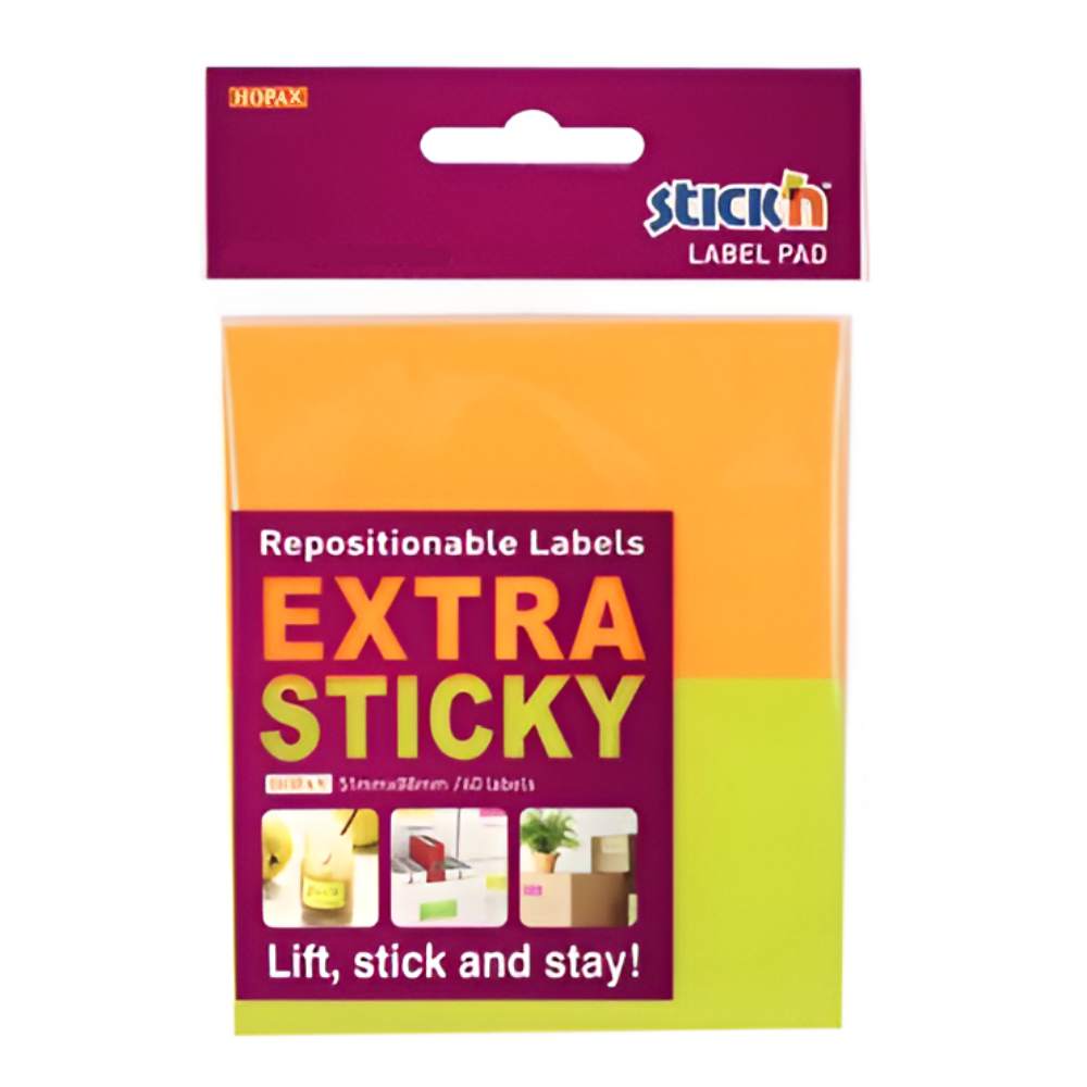 Etichete autoadezive culori neon 51x88 mm 2x30 buc /set stick n extra sticky