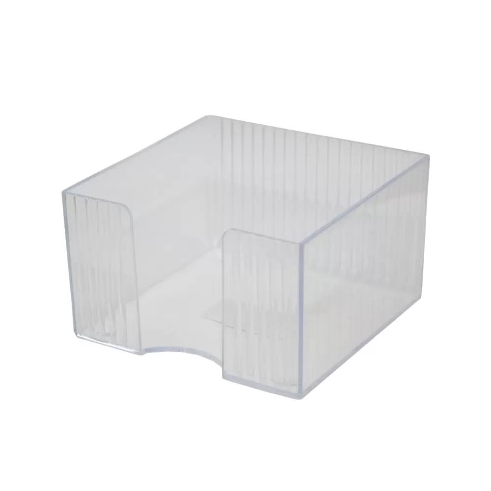 închideri terase folie & plastic transparent Suport cub hartie din plastic transparent 9x9 cm flaro