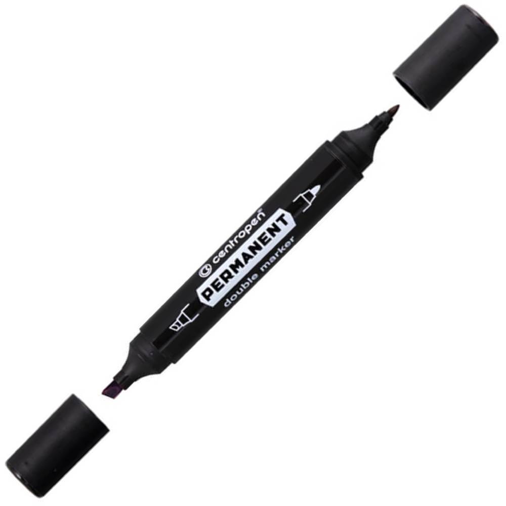 Office Instruments Marker permanent 2 capete centropen 1666 negru